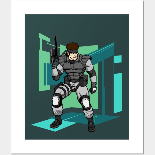 Solid Snake Wall Art by HeohKim